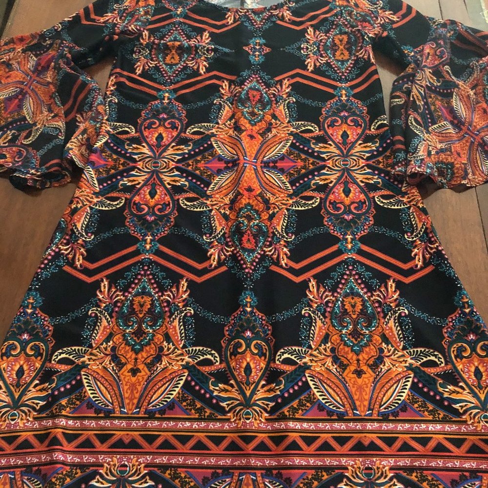 NY Collection Paisley Dress Sz Medium